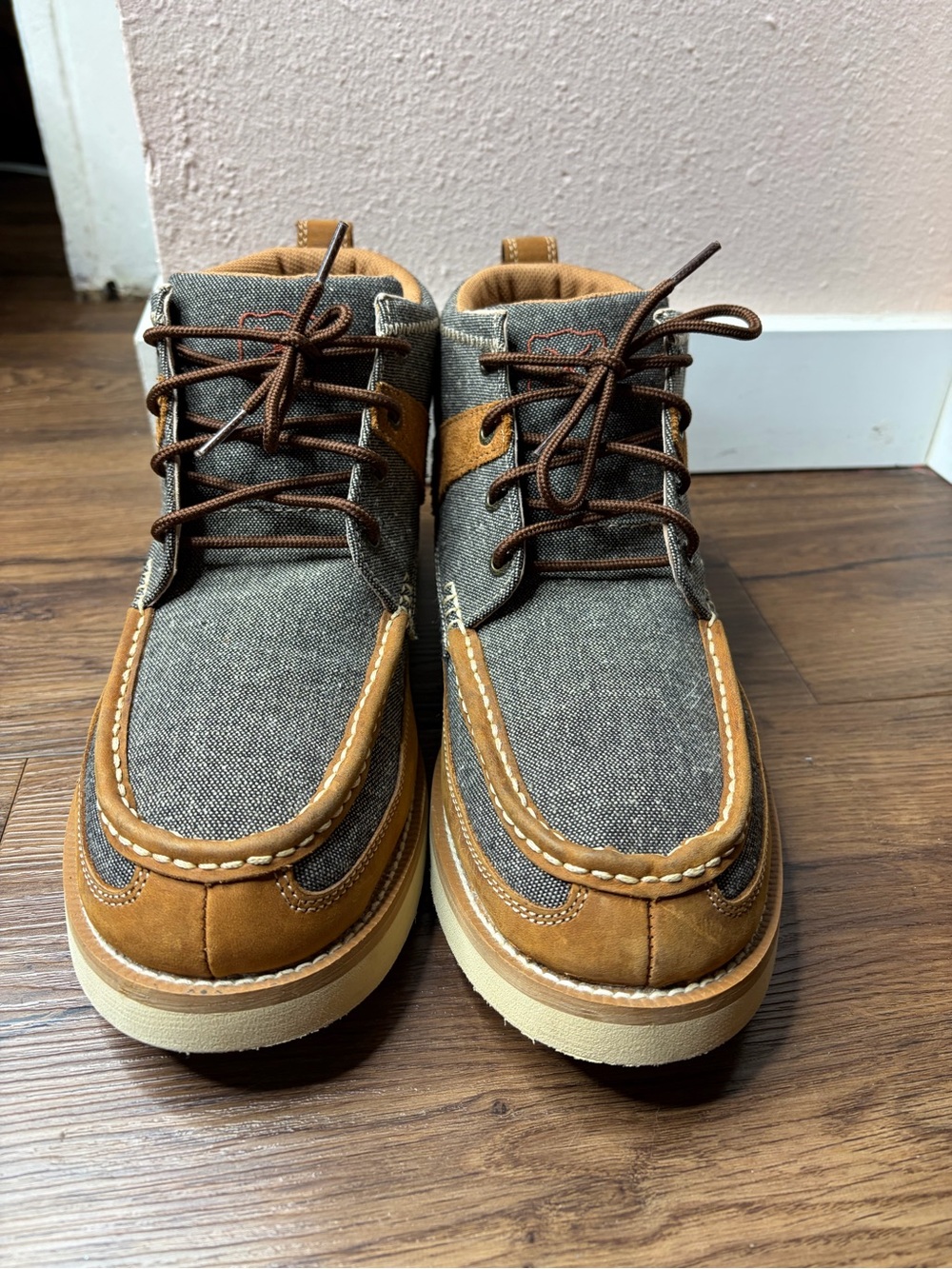 Twisted X Wedge Sole 4" EcoTWX Tweed Moc Toe Boot - Picture 2 of 7